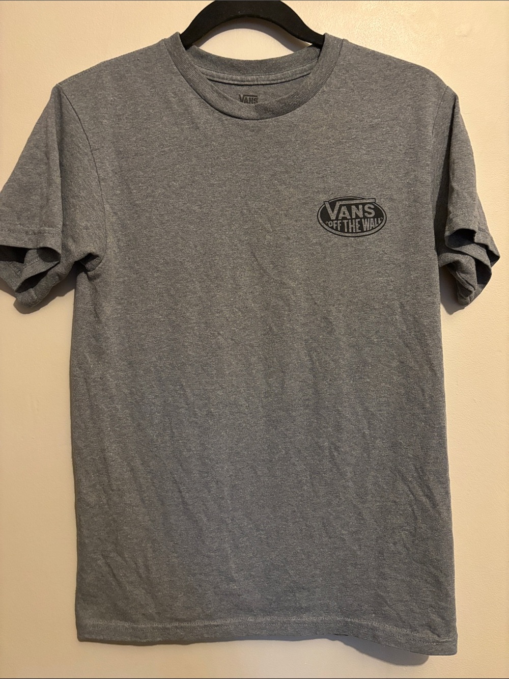Vans Gray Short Sleeve Crew T-Shirt with Small Logo